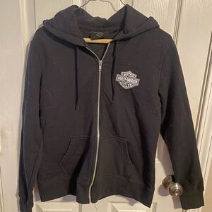 Harley-Davidson Black Hoodie with Logo